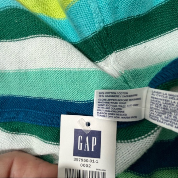 Gap Cotton/Cashmere Blend Full-fashion Knit Full Zip Color-blocked Hoodie - Picture 15 of 16